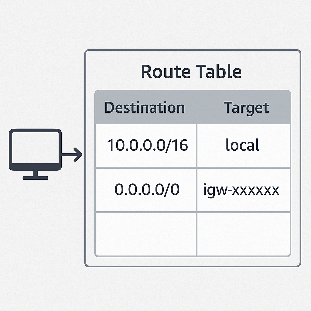 ルートテーブル設定例
