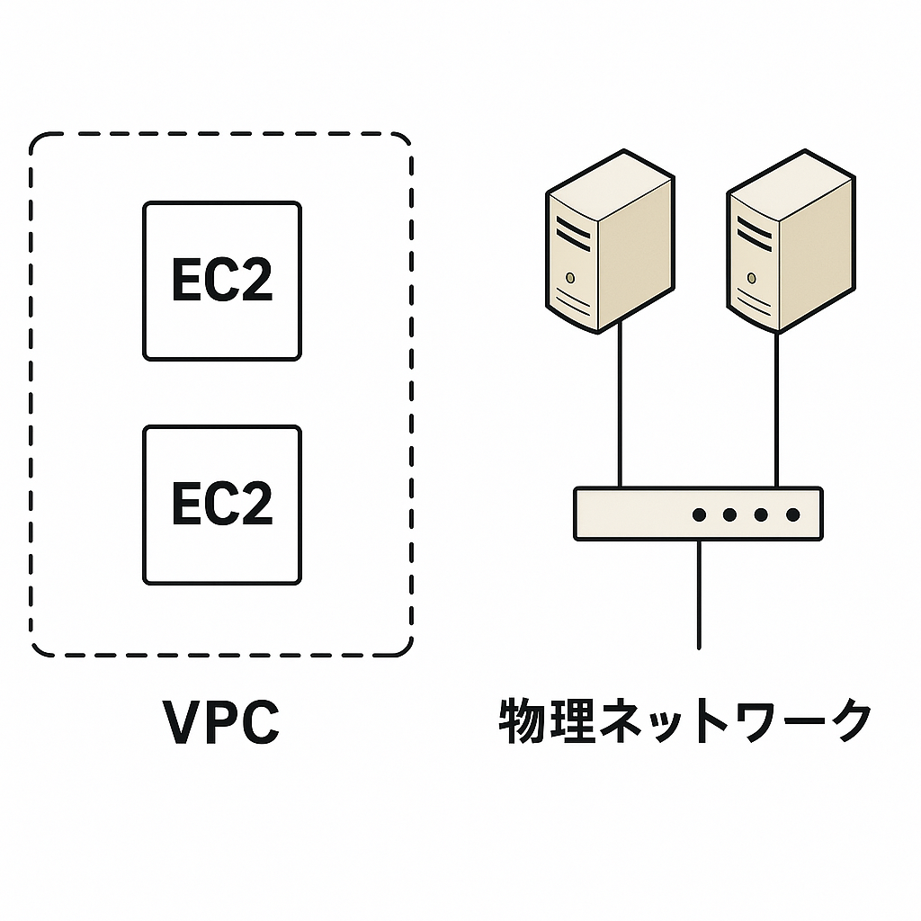 VPCと物理ネットワークの違い
